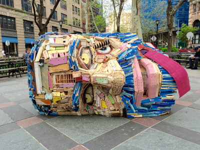 New Tribeca Park Sculpture is a Literal Piece of Trash