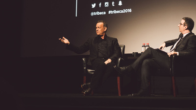 Tom Hanks Lived Up to His "Storyteller" Status, With John Oliver's Help, at Tribeca 2016